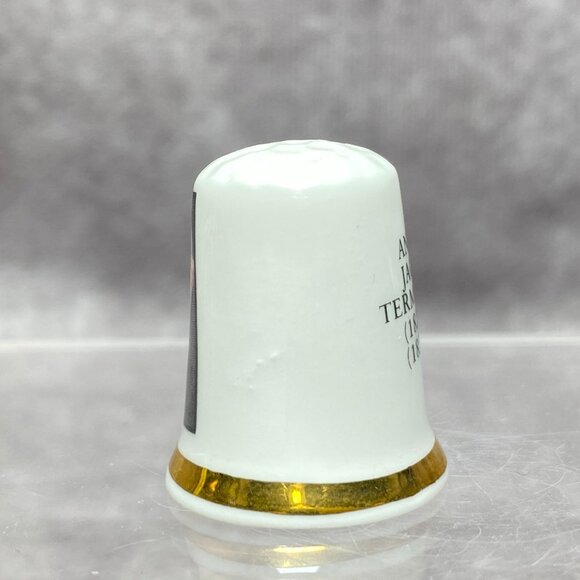 Andrew Jackson Commemorative Thimble Fine China Gold Trim Finsbury England - Picture 5 of 8